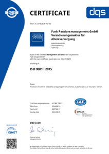 417802   Funk Pensionsmanagement GmbH Versicherungsmakler Fuer Altersversorgung   CERTIFICATE   Englisch   2024 08 18   QM15