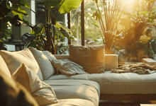 privater Versicherungsbereich: helles Wohnzimmer