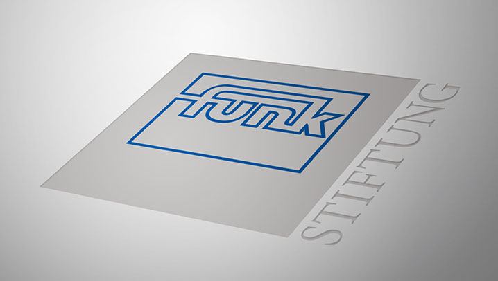 Logo der Funk Stiftung auf weißem Hintergrund