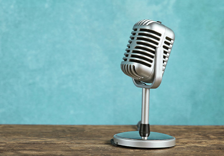 Nahaufnahme Mikrofon