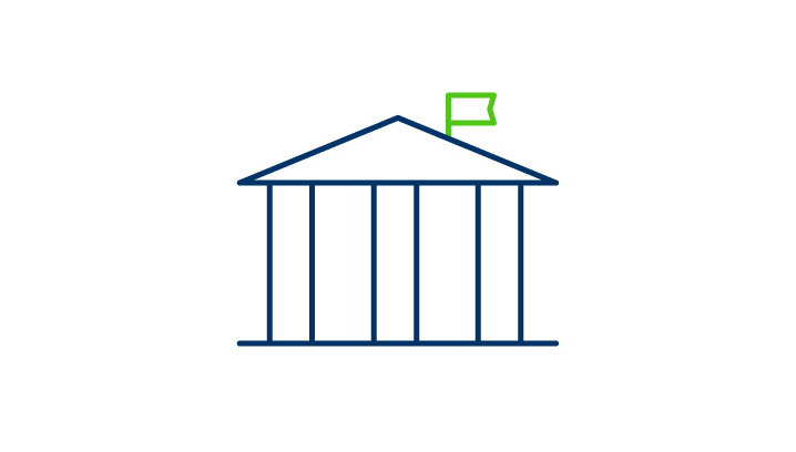 Icon Zusammenarbeit von Wirtschaft und Regierung