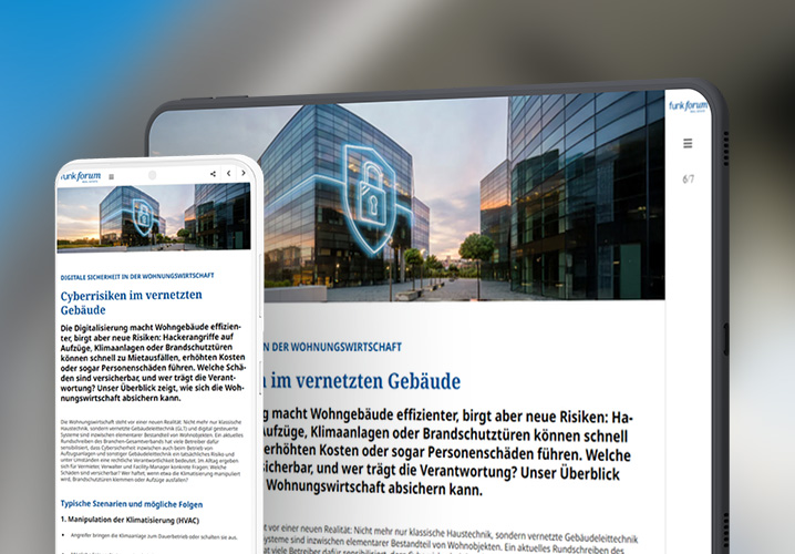 Mockups des Magazins Funk Forum Real Estate