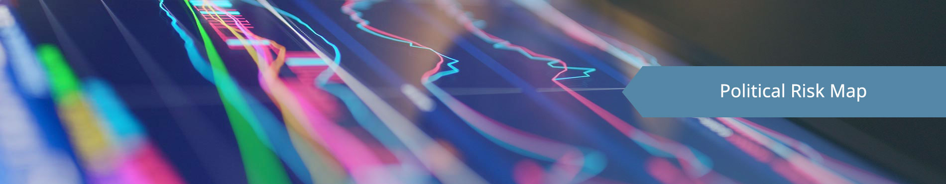 Bunte Datenvisualisierung einer Political Risk Map