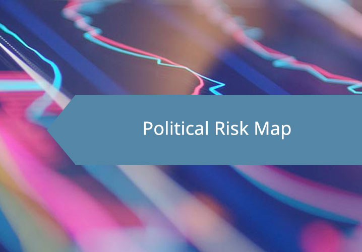 Bunte Datenvisualisierung einer Political Risk Map