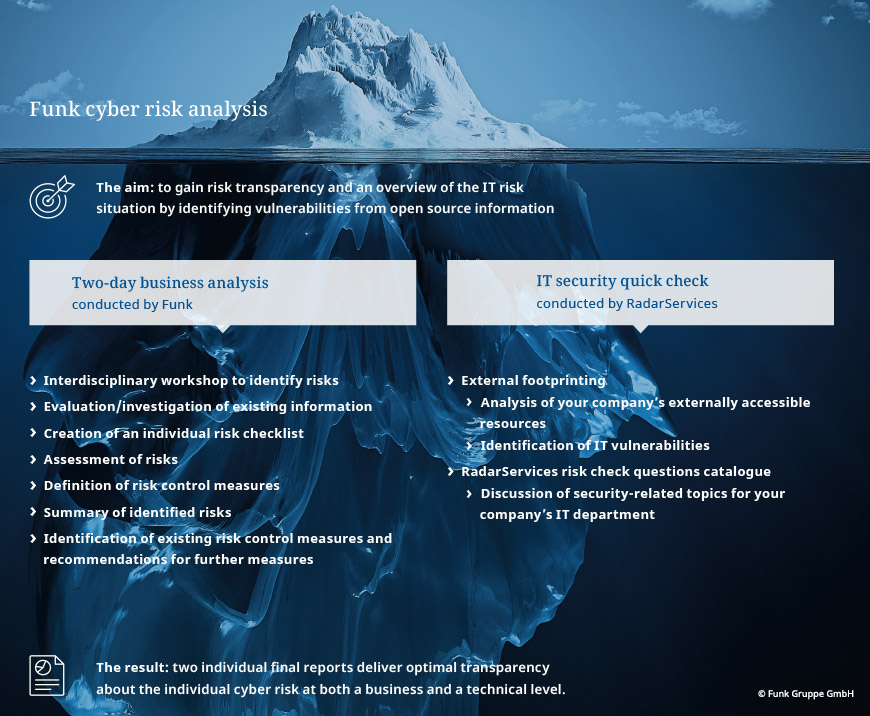 Structure and content of the Funk cyber risk analysis
